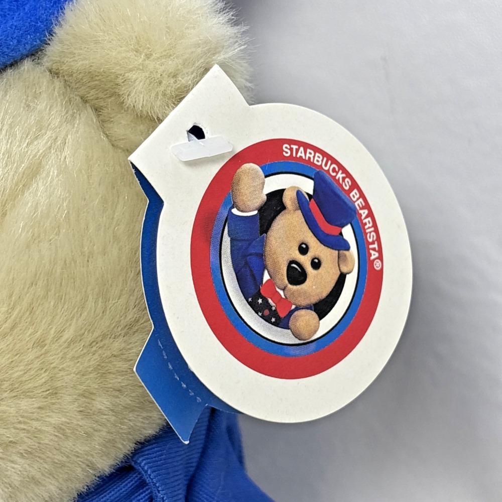 Starbucks Bearista Ltd Edition Uncle Sam Teddy Bear 2002 Stuffed Plush American - Picture 3 of 4